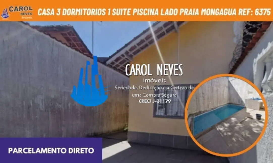 Foto 1 de Casa com 3 quartos à venda, 70m2 em Mongagua - SP