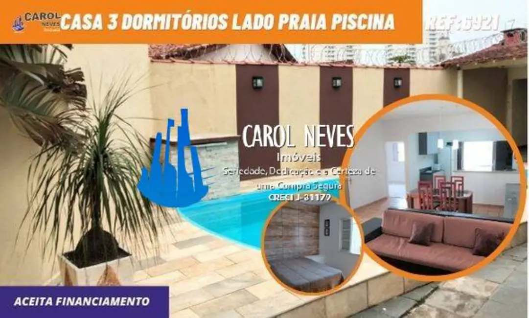 Foto 1 de Casa com 3 quartos à venda, 207m2 em Mongagua - SP