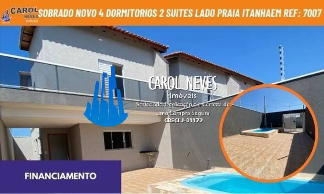 Sobrado com 4 quartos à venda, 115m2 em Itanhaem - SP - imagem 1 Foto 1 de Sobrado com 4 quartos à venda, 115m2 em Itanhaem - SP