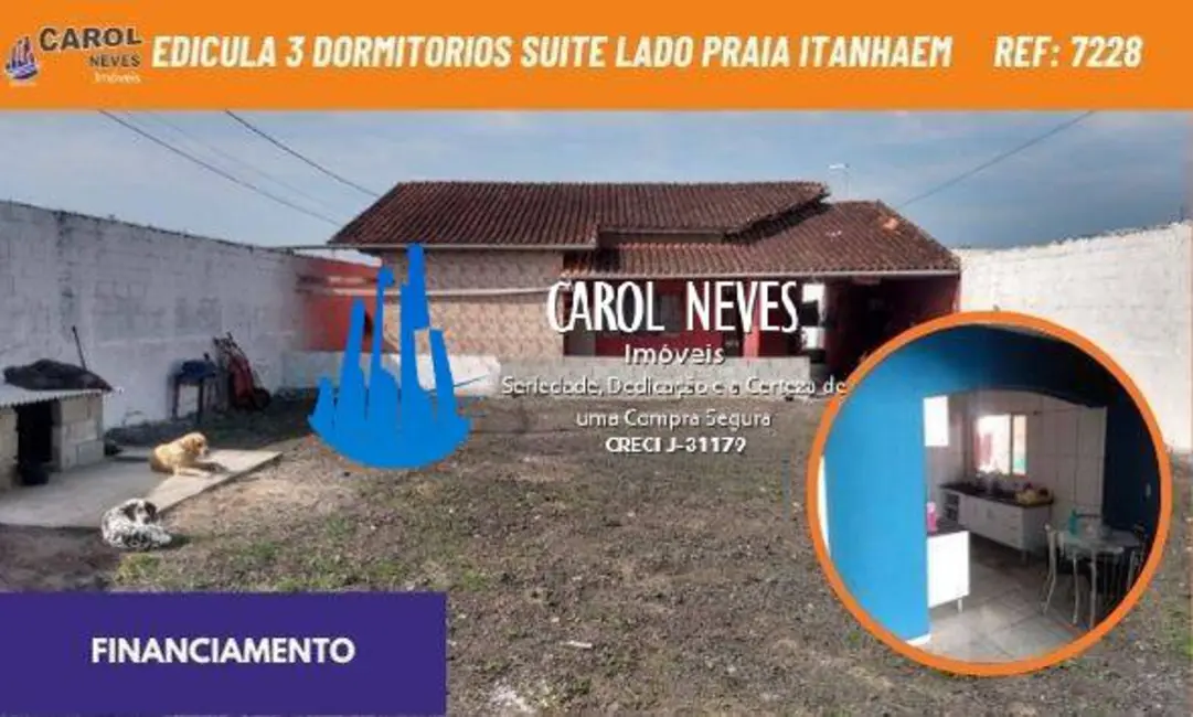 Foto 1 de Casa com 3 quartos à venda, 133m2 em Itanhaem - SP