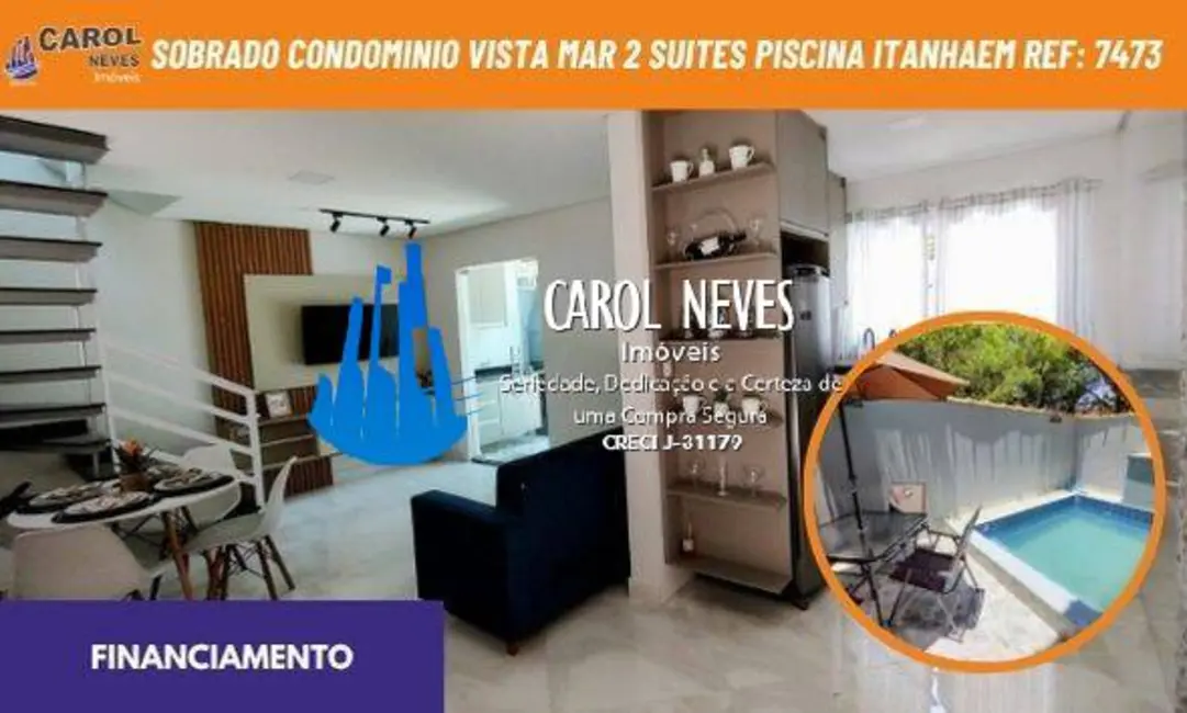 Foto 1 de Casa de Condomínio com 2 quartos à venda, 89m2 em Itanhaem - SP