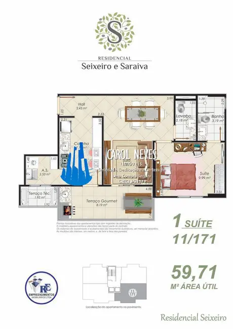 Apartamento com 1 quarto à venda, 52m2 em Aviação, Praia Grande - SP - imagem 4 Foto 4 de Apartamento com 1 quarto à venda, 52m2 em Aviação, Praia Grande - SP