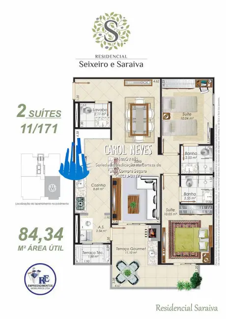 Apartamento com 1 quarto à venda, 52m2 em Aviação, Praia Grande - SP - imagem 5 Foto 5 de Apartamento com 1 quarto à venda, 52m2 em Aviação, Praia Grande - SP