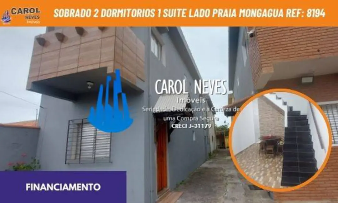 Foto 1 de Sobrado com 2 quartos à venda, 74m2 em Mongagua - SP