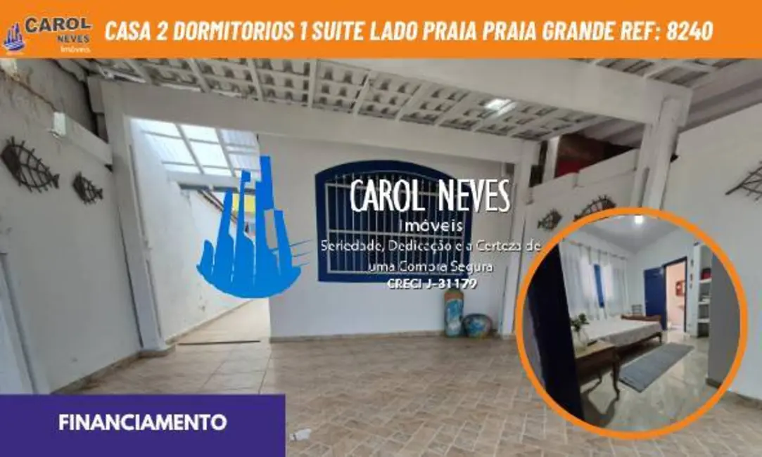 Foto 1 de Casa com 2 quartos à venda, 90m2 em Solemar, Praia Grande - SP