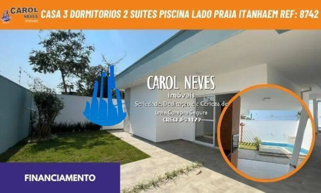Foto 1 de Casa com 3 quartos à venda, 120m2 em Itanhaem - SP