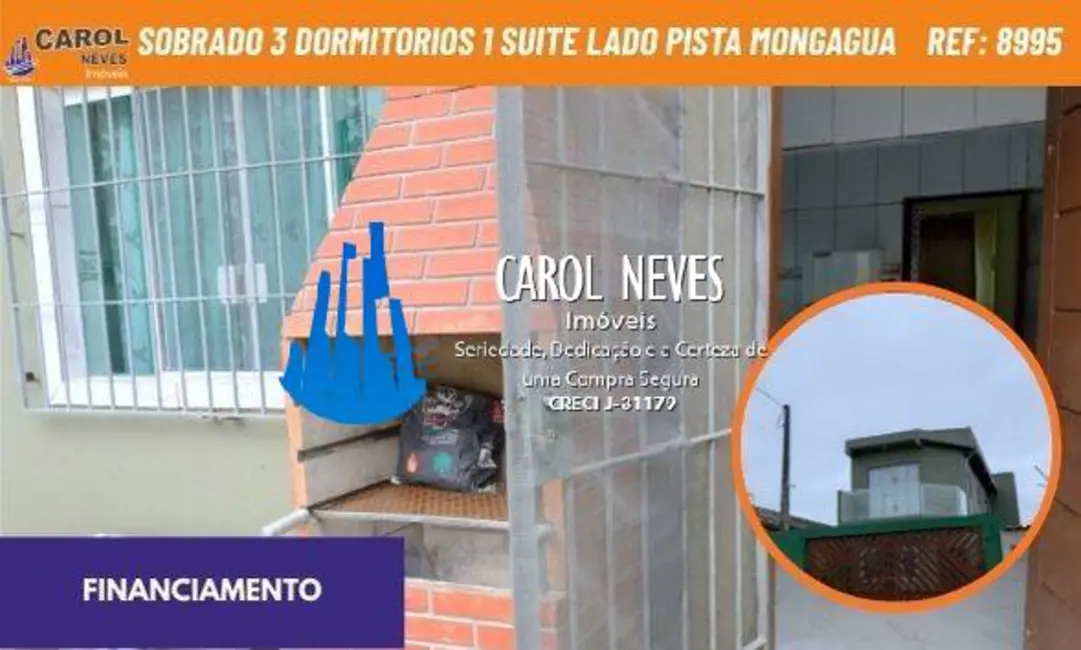 Foto 1 de Sobrado com 3 quartos à venda, 61m2 em Mongagua - SP