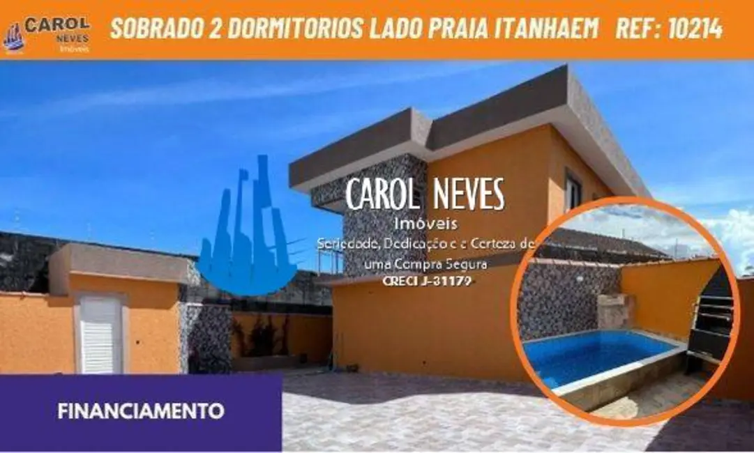 Casa de Condomínio com 2 quartos à venda, 99m2 em Itanhaem - SP - imagem 1 Foto 1 de Casa de Condomínio com 2 quartos à venda, 99m2 em Itanhaem - SP