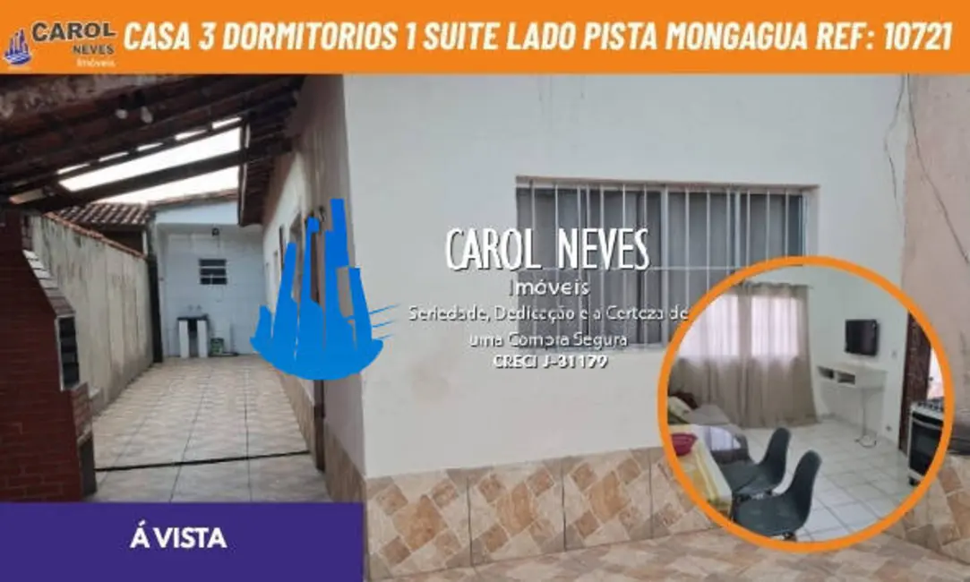 Foto 1 de Casa com 3 quartos à venda, 63m2 em Mongagua - SP