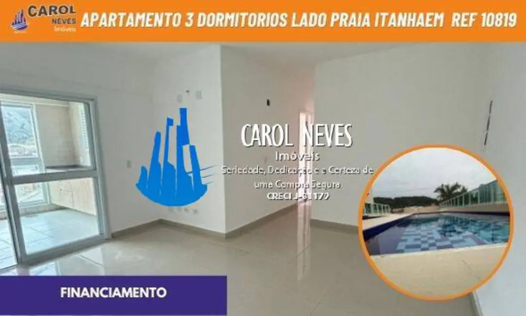 Apartamento com 3 quartos à venda, 84m2 em Itanhaem - SP - imagem 1 Foto 1 de Apartamento com 3 quartos à venda, 84m2 em Itanhaem - SP
