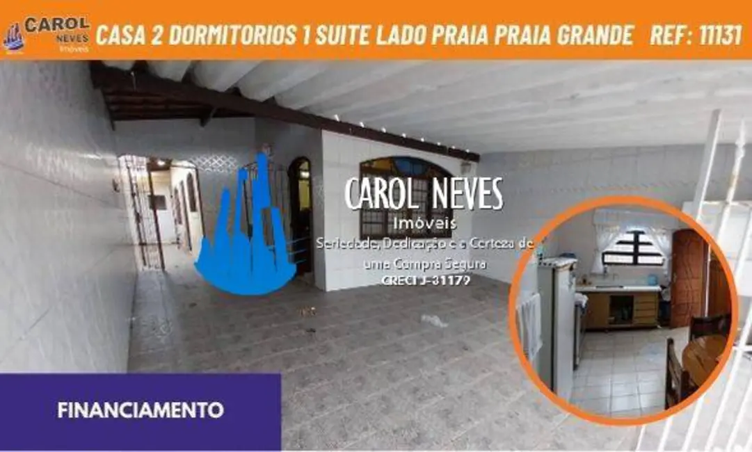 Foto 1 de Casa com 2 quartos à venda, 60m2 em Caiçara, Praia Grande - SP