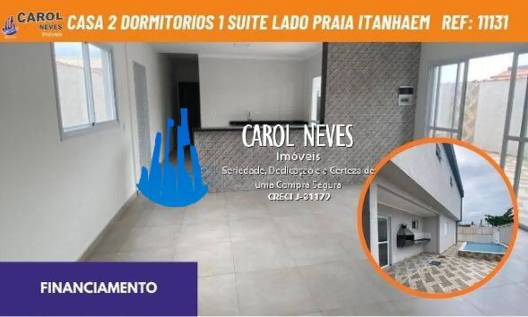 Foto 1 de Casa com 2 quartos à venda, 100m2 em Itanhaem - SP