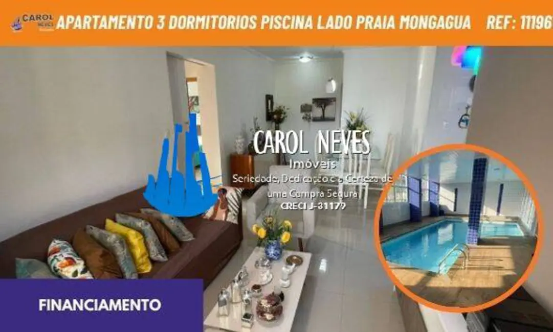 Foto 1 de Apartamento com 3 quartos à venda, 103m2 em Centro, Mongagua - SP