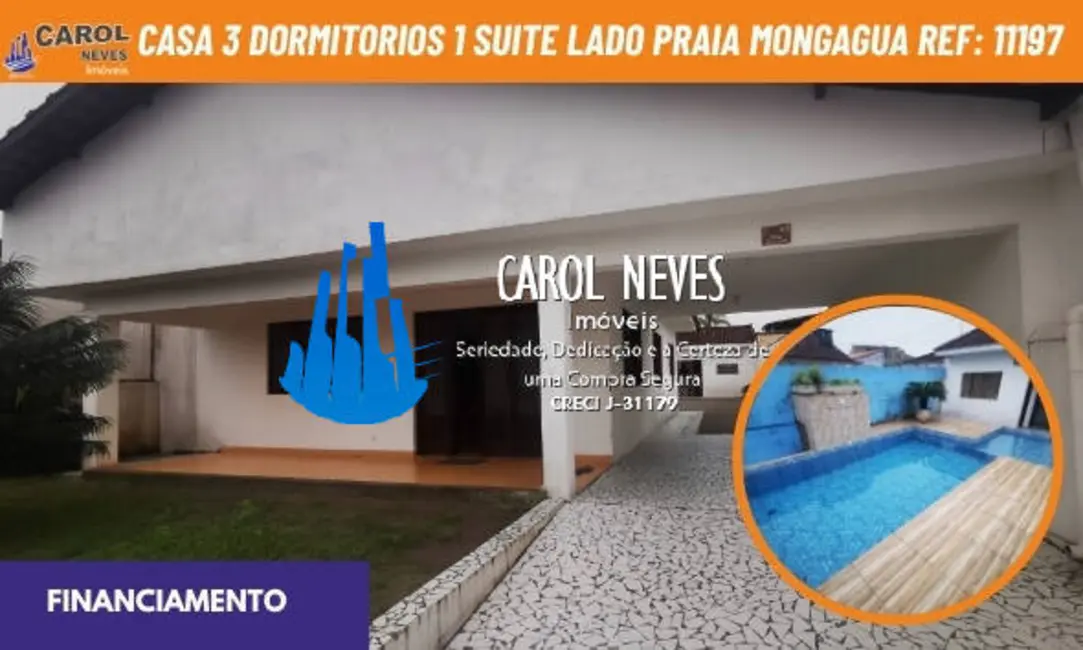 Foto 1 de Casa com 3 quartos à venda, 112m2 em Mongagua - SP