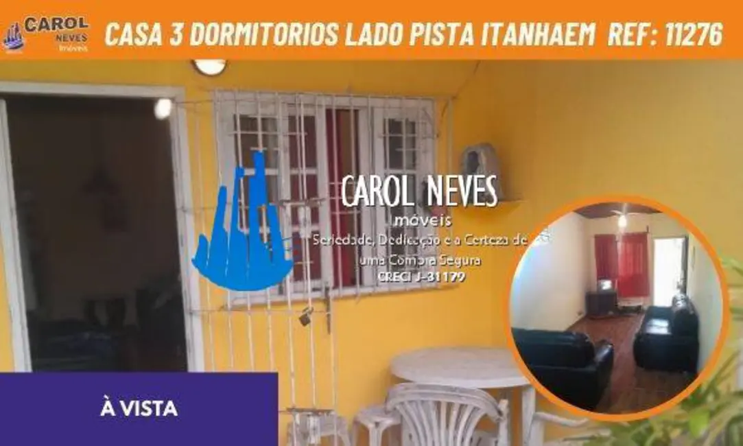 Foto 1 de Casa com 3 quartos à venda, 60m2 em Itanhaem - SP