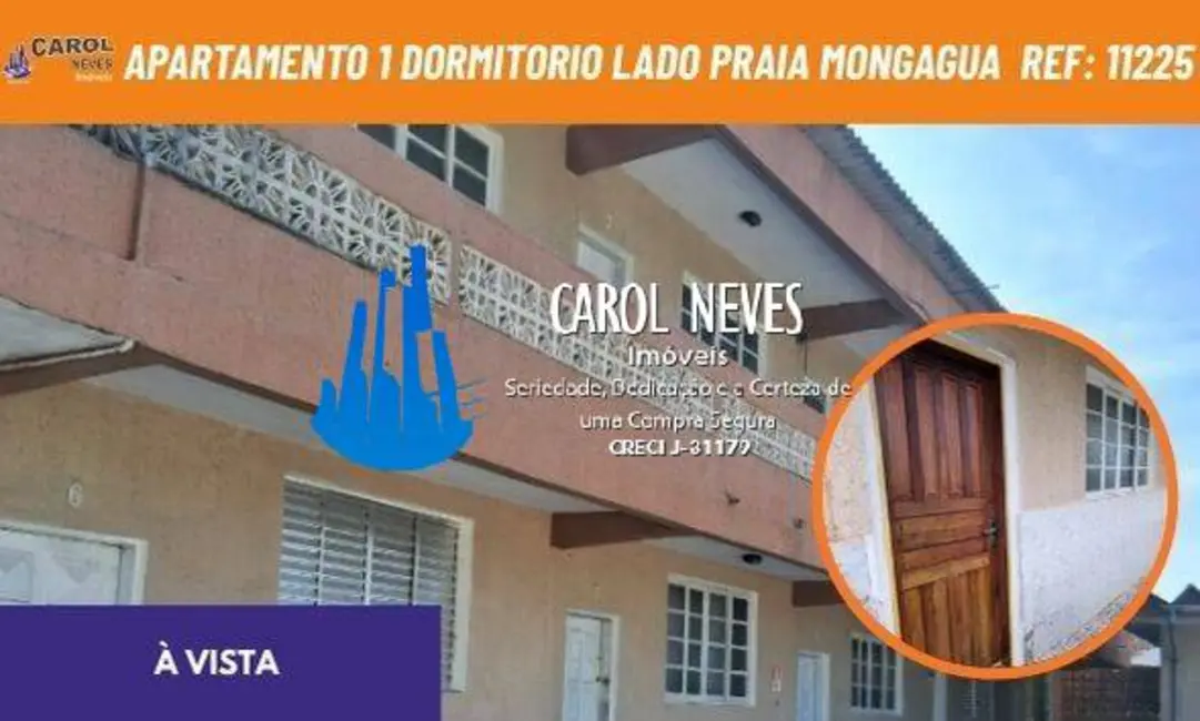 Foto 1 de Apartamento com 1 quarto à venda, 43m2 em Agenor de Campos, Mongagua - SP