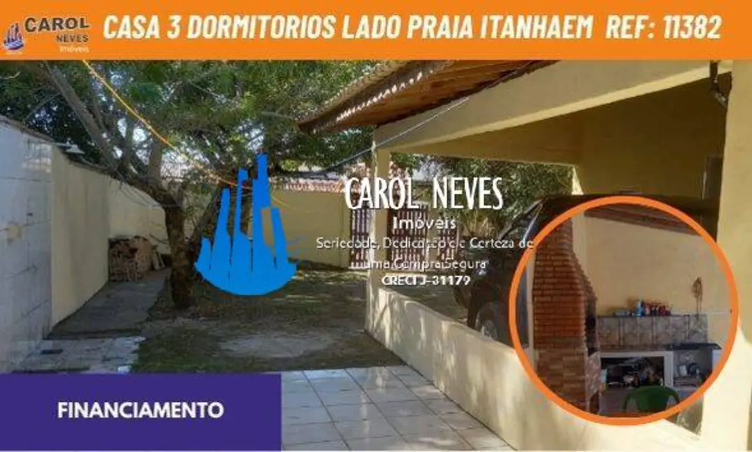 Foto 1 de Casa com 3 quartos à venda, 125m2 em Itanhaem - SP