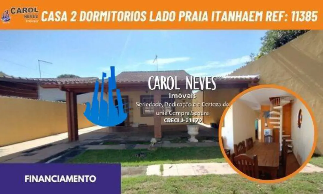 Foto 1 de Casa com 2 quartos à venda, 110m2 em Itanhaem - SP