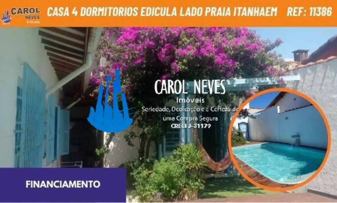 Foto 1 de Casa com 4 quartos à venda, 150m2 em Itanhaem - SP