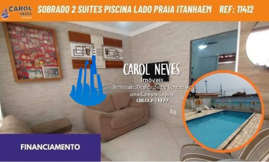 Foto 1 de Casa com 2 quartos à venda, 90m2 em Itanhaem - SP