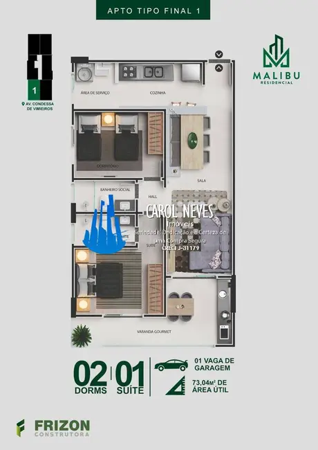 Foto 7 de Apartamento com 2 quartos à venda, 70m2 em Centro, Itanhaem - SP