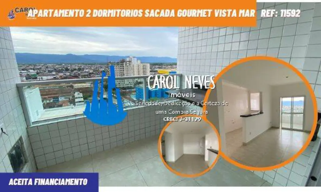 Foto 1 de Apartamento com 2 quartos à venda em Aviação, Praia Grande - SP