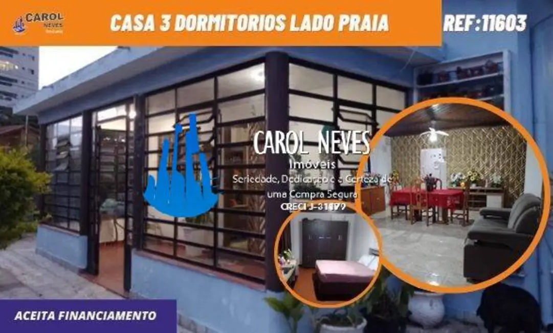 Foto 1 de Casa com 3 quartos à venda, 180m2 em Mongagua - SP