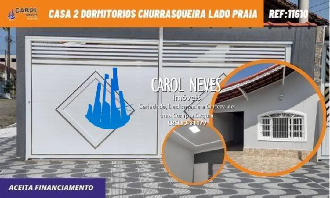 Foto 1 de Casa com 3 quartos à venda, 48m2 em Maracanã, Praia Grande - SP