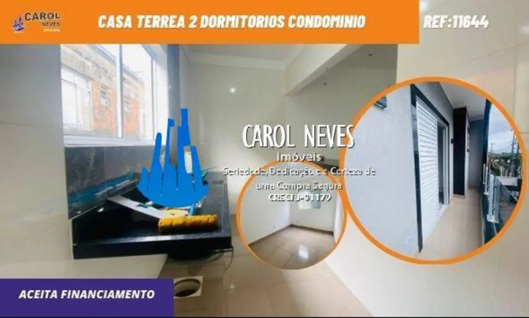 Foto 1 de Casa de Condomínio com 2 quartos à venda, 45m2 em Vila Nossa Senhora de Fátima, Sao Vicente - SP