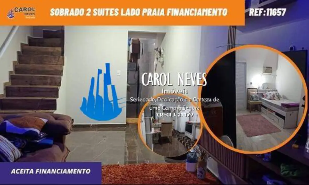 Sobrado com 2 quartos à venda, 104m2 em Guilhermina, Praia Grande - SP - imagem 1 Foto 1 de Sobrado com 2 quartos à venda, 104m2 em Guilhermina, Praia Grande - SP