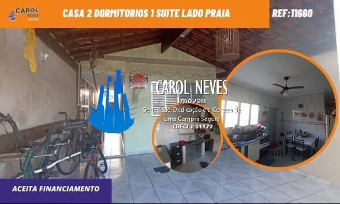 Foto 1 de Casa com 2 quartos à venda, 100m2 em Maracanã, Praia Grande - SP