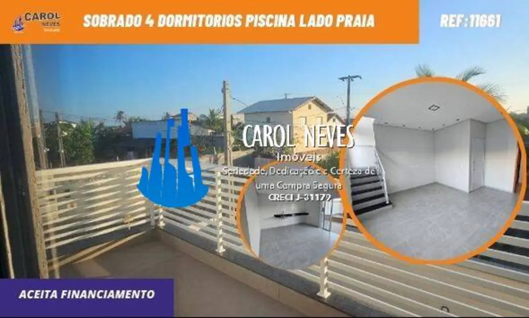 Foto 1 de Sobrado com 4 quartos à venda, 123m2 em Itanhaem - SP