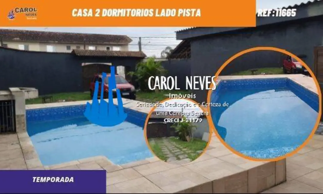 Foto 1 de Casa com 2 quartos para alugar em Mongagua - SP