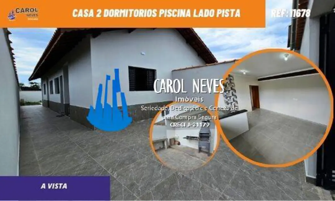 Foto 1 de Casa com 2 quartos à venda, 60m2 em Mongagua - SP