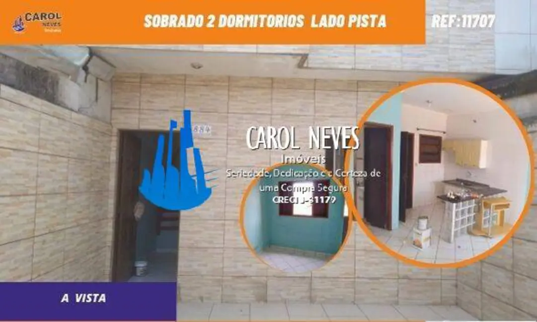 Foto 1 de Sobrado com 2 quartos à venda, 51m2 em Mongagua - SP