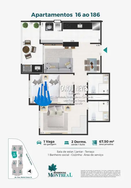 Foto 8 de Apartamento com 3 quartos à venda, 97m2 em Mongagua - SP