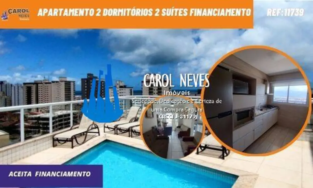 Foto 1 de Apartamento com 2 quartos à venda, 70m2 em Caiçara, Praia Grande - SP