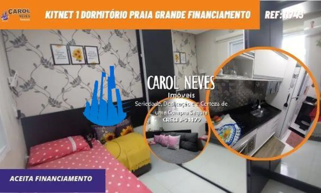 Kitnet com 1 quarto à venda, 22m2 em Ocian, Praia Grande - SP - imagem 1 Foto 1 de Kitnet com 1 quarto à venda, 22m2 em Ocian, Praia Grande - SP