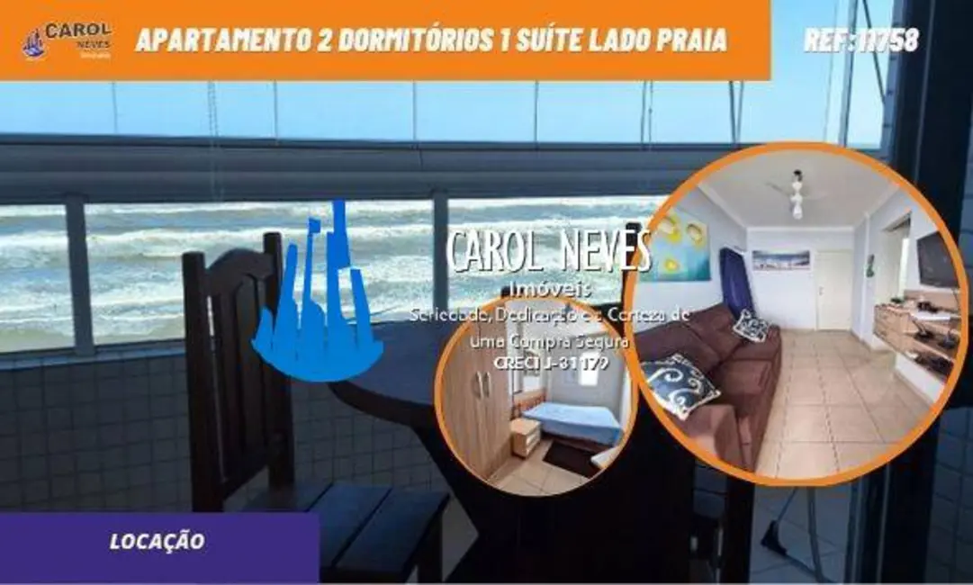 Apartamento com 2 quartos para alugar, 63m2 em Solemar, Praia Grande - SP - imagem 1 Foto 1 de Apartamento com 2 quartos para alugar, 63m2 em Solemar, Praia Grande - SP