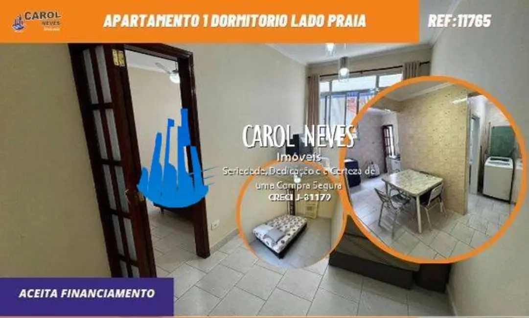 Apartamento com 1 quarto à venda, 43m2 em Canto do Forte, Praia Grande - SP - imagem 1 Foto 1 de Apartamento com 1 quarto à venda, 43m2 em Canto do Forte, Praia Grande - SP