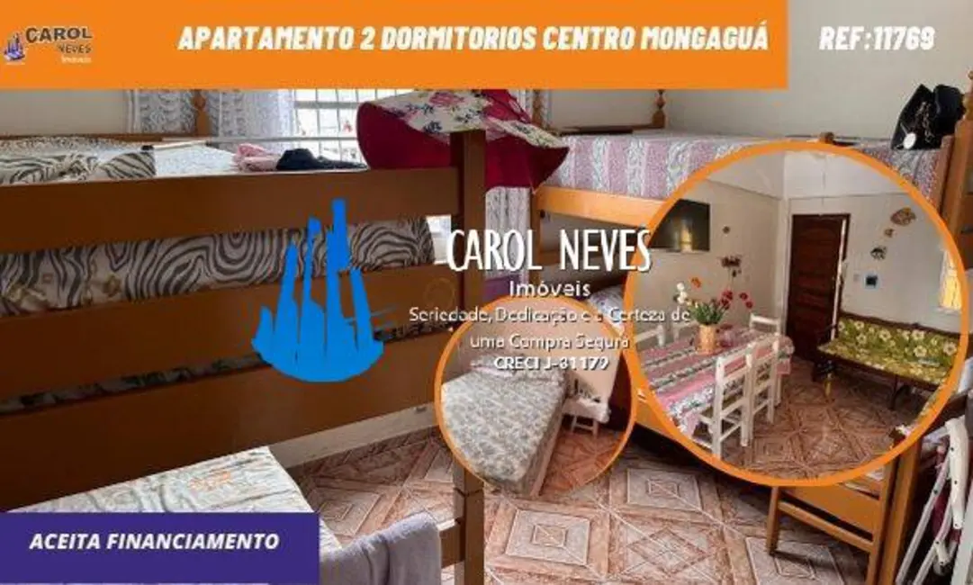 Foto 1 de Apartamento com 2 quartos à venda, 56m2 em Centro, Mongagua - SP