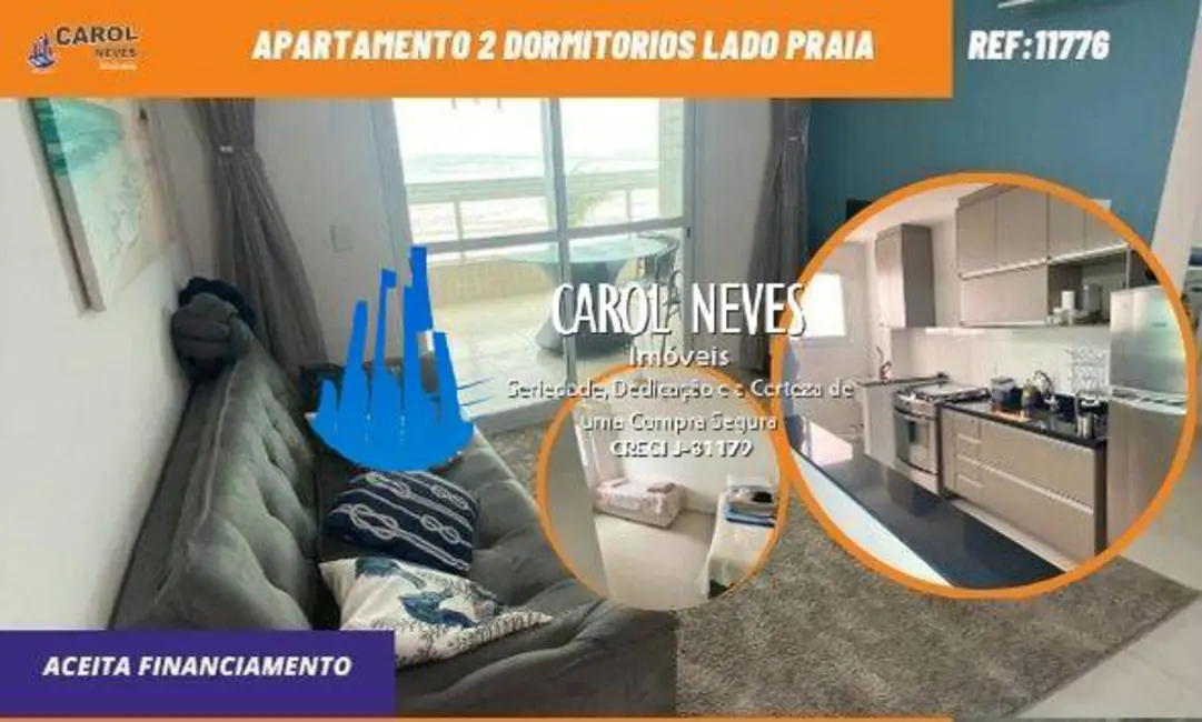Foto 1 de Apartamento com 2 quartos à venda, 78m2 em Mongagua - SP