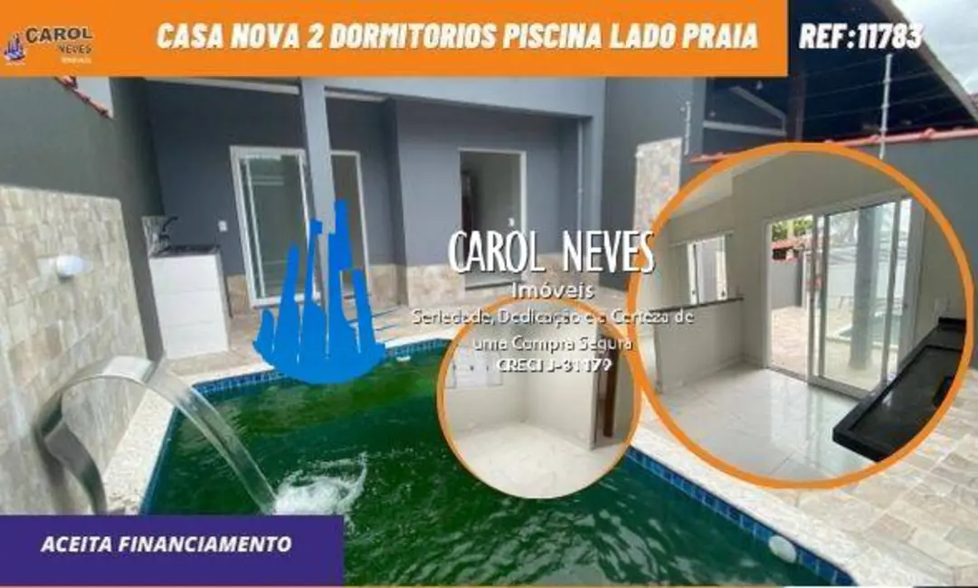 Foto 1 de Casa com 2 quartos à venda, 150m2 em Agenor de Campos, Mongagua - SP