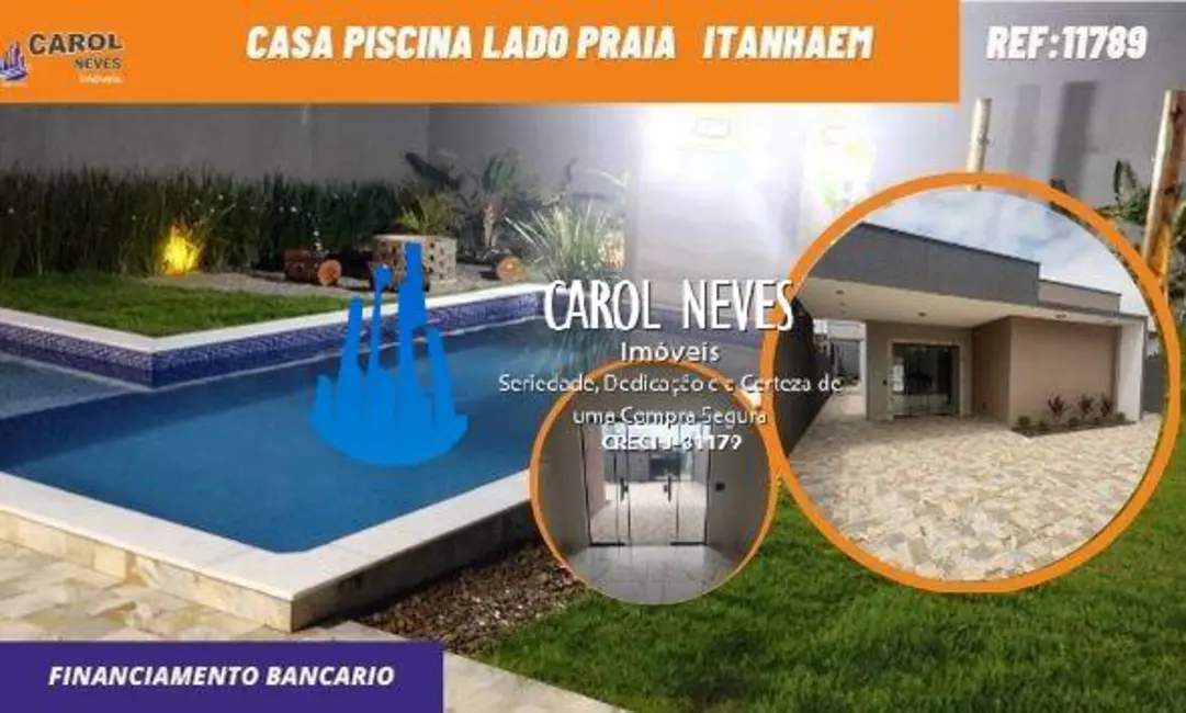 Foto 1 de Casa com 3 quartos à venda, 96m2 em Itanhaem - SP