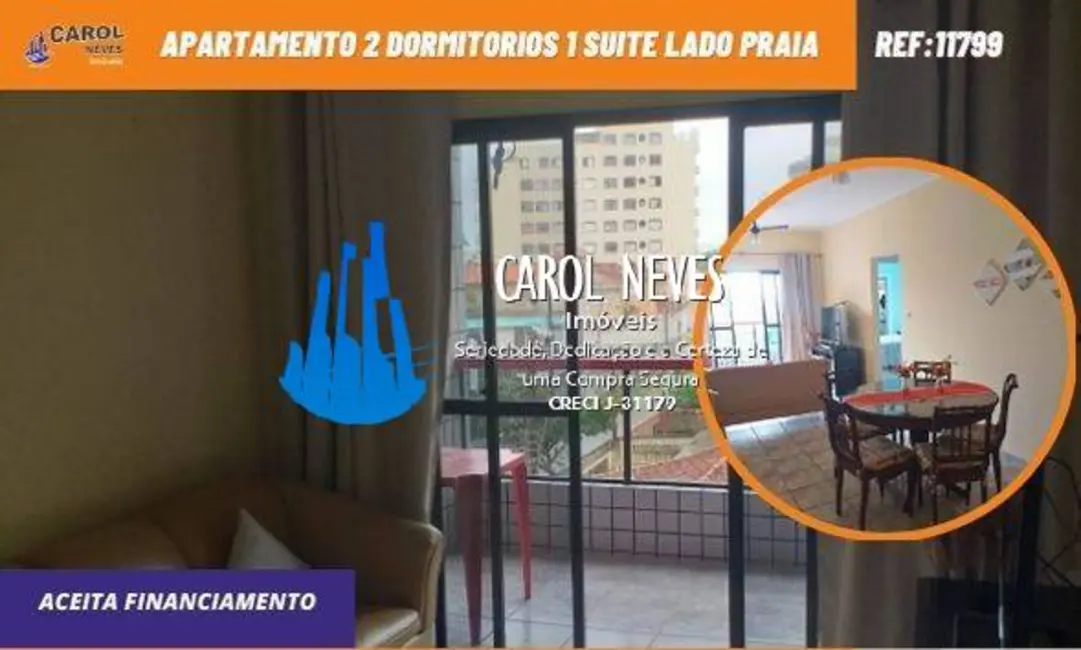 Foto 1 de Apartamento com 2 quartos à venda, 78m2 em Mongagua - SP