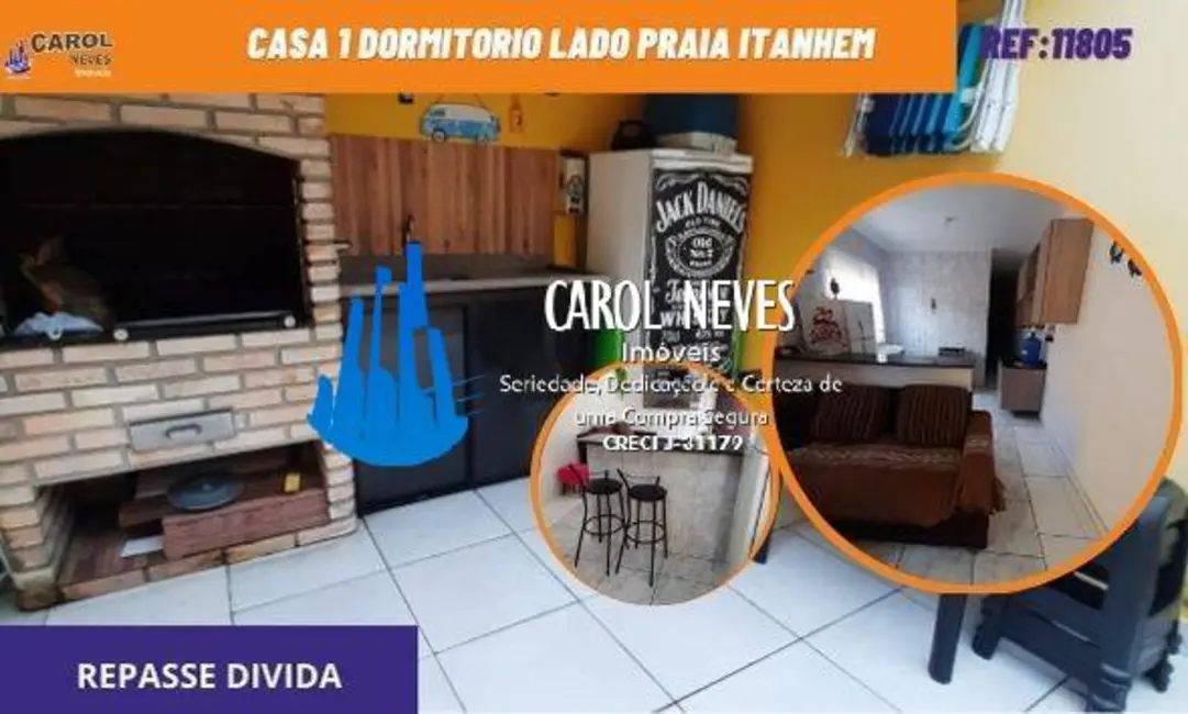 Foto 1 de Casa com 1 quarto à venda em Itanhaem - SP
