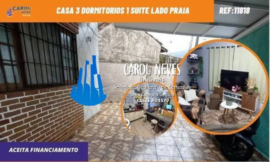 Foto 1 de Casa com 3 quartos à venda, 115m2 em Solemar, Praia Grande - SP