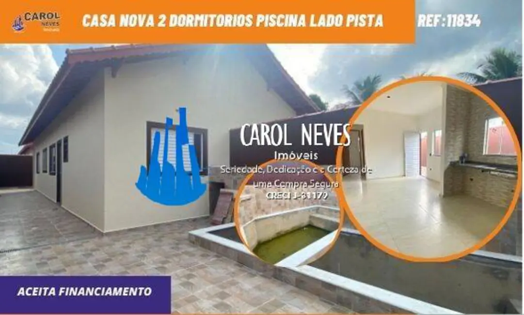 Foto 1 de Casa com 2 quartos à venda, 60m2 em Itanhaem - SP