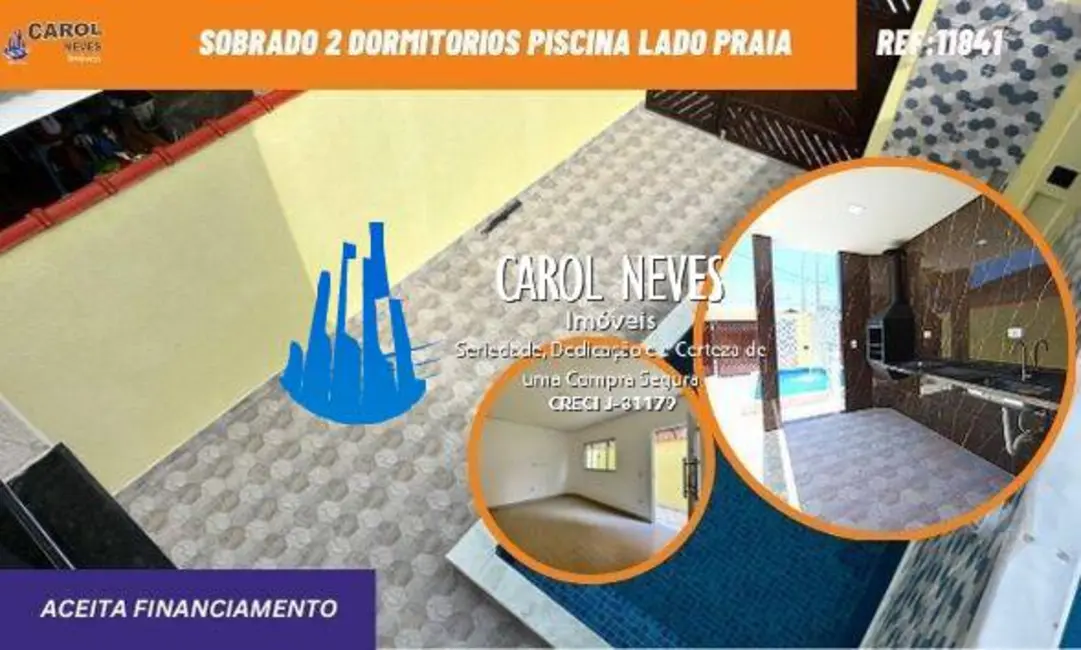 Foto 1 de Sobrado com 2 quartos à venda, 93m2 em Itanhaem - SP