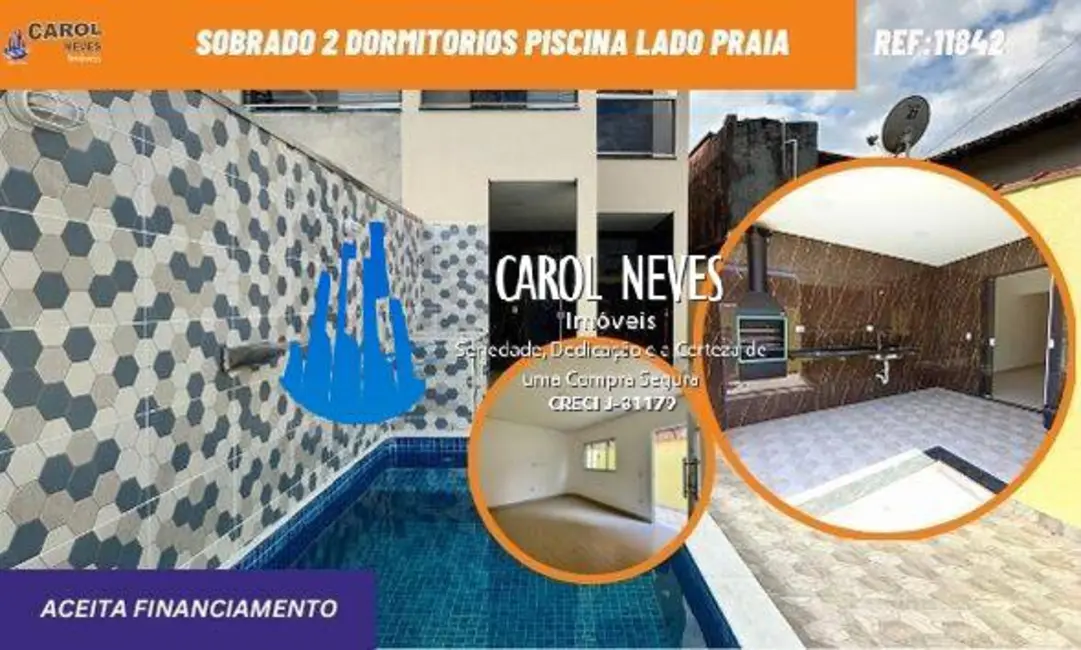 Sobrado com 2 quartos à venda, 93m2 em Itanhaem - SP - imagem 1 Foto 1 de Sobrado com 2 quartos à venda, 93m2 em Itanhaem - SP